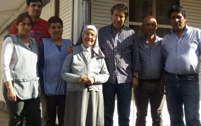 EMIR FÉLIX RECORRIÓ OBRAS Y SE REUNIÓ CON ESTUDIANTES, MONJAS Y PRODUCTORES DE PUNTA DEL AGUA
