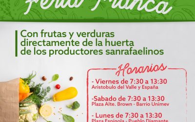 DESDE ESTE VIERNES VUELVE LA FERIA FRANCA MUNICIPAL