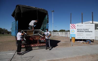 COMENZÓ A LLEGAR EL EQUIPAMIENTO PARA EL NUEVO CENTRO SANITARIO MODULAR DE SAN RAFAEL