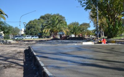 OBRAS EN EL ACCESO ESTE: SE COLOCA NUEVO HORMIGÓN EN LA ROTONDA DE LA COPA