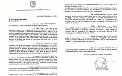 EMIR FÉLIX LE RESPONDIÓ LA CARTA AL GOBERNADOR: EXPUSO LA REALIDAD SANITARIA DEL INTERIOR DE MENDOZA Y VOLVIÓ A PEDIR MEDIDAS PARA BAJAR CONTAGIOS Y MUERTES EN SAN RAFAEL