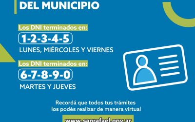 ATENCIÓN POR NÚMERO DE DNI EN DEPENDENCIAS DEL MUNICIPIO DE SAN RAFAEL