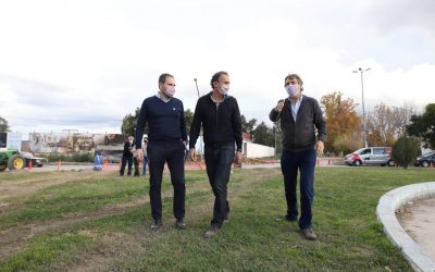 PASEO LUIS HUERTA Y REMODELACIÓN DEL ACCESO ESTE, DOS DE LAS OBRAS QUE VISITARON FÉLIX Y KATOPODIS
