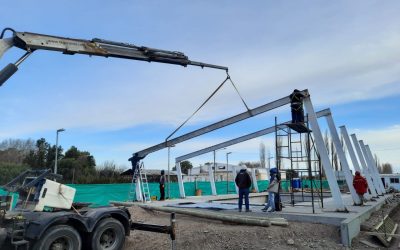 SE VIENE LA COLOCACIÓN DEL TECHO QUE PROTEGERÁ LA HISTÓRICA USINA DEL PASEO RAWSON