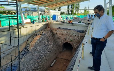 EL INTENDENTE FÉLIX RECORRIÓ LA USINA DE LA RAWSON DONDE SE COLOCA EL TECHO PROTECTOR