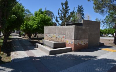 PLAZA DE RAMA CAÍDA: RIEGO, ESCULTURA EN MADERA, LUCES LED Y SE INSTALARÁN CÁMARAS DE SEGURIDAD