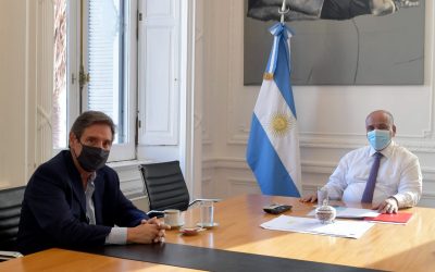 EL INTENDENTE EMIR FÉLIX SE REUNIÓ CON EL JEFE DE GABINETE DE MINISTROS JUAN MANZUR