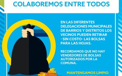 LAS DELEGACIONES MUNICIPALES ENTREGAN BOLSAS PARA DEPÓSITO DE HOJAS
