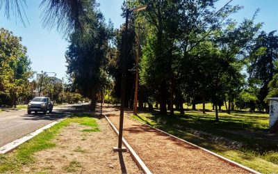 QUEDÓ LISTA LA RENOVADA VEREDA DE AMEGHINO EN EL PARQUE YRIGOYEN