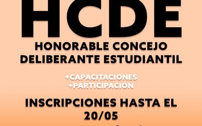 VUELVE EL CONCEJO DELIBERANTE ESTUDIANTIL Y HASTA EL VIERNES HAY TIEMPO DE ANOTARSE