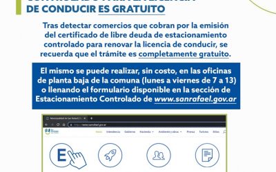 OJO CON LAS AVIVADAS: EL TRÁMITE DEL LIBRE DEUDA DE ESTACIONAMIENTO CONTROLADO ES GRATUITO