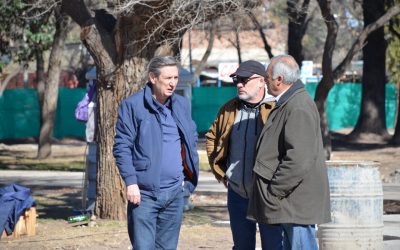 EMIR FÉLIX SUPERVISÓ OBRAS EN LA PLAZA DE PUEBLO DIAMANTE