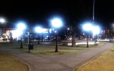 SE COLOCARON LUCES LED EN EL PASEO DEL FERROCARRIL