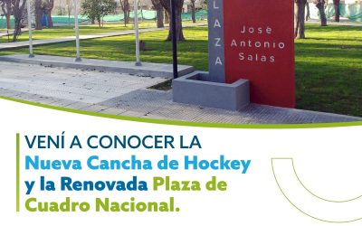 ESTE SÁBADO SE INAUGURAN LA PLAZA Y LA CANCHA DE HOCKEY DE CUADRO NACIONAL