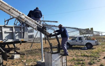 SE RENOVÓ LA TELA DEL REFUGIO ANTIGRANIZO FRENTE AL DESVÍO A EL NIHUIL
