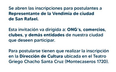 CONVOCATORIA PARA REPRESENTANTE VENDIMIAL DE CIUDAD