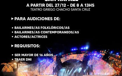 INSCRIPCIÓN PARA LAS AUDICIONES DE BAILARINES Y ACTORES DE VENDIMIA