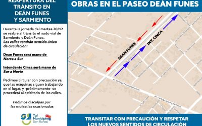 APERTURA DEL NUDO VIAL DE DEAN FUNES Y SARMIENTO