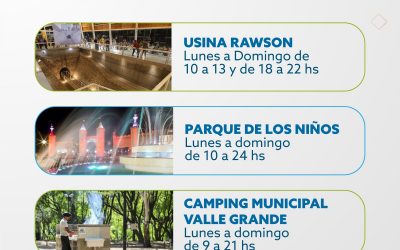 VERANO EN SAN RAFAEL: HORARIOS DE ATRACCIONES GRATUITAS EN CIUDAD Y VALLE GRANDE