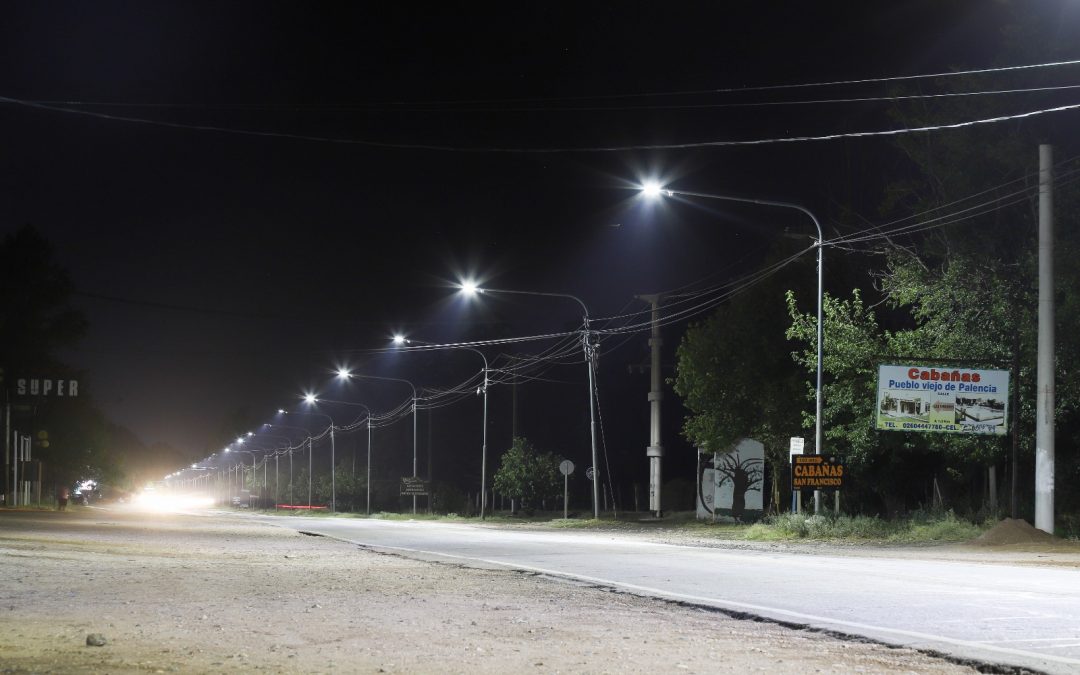 EL MUNICIPIO COMPLETÓ LA ILUMINACIÓN LED DE LA RUTA 143 ENTRE EL CRISTO Y LA ROTONDA DEL MAPA