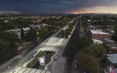 ASÍ QUEDARON DEAN FUNES Y CINCA CON SU NUEVO PAVIMENTO
