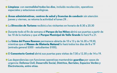 TU MUNICIPIO TE INFORMA: ATRACCIONES, SERVICIOS Y TODO LO QUE TENÉS QUE SABER PARA EL FINDE LARGO