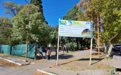 EMPEZÓ LA TRANSFORMACIÓN DE LA PLAZA DE VILLA ATUEL