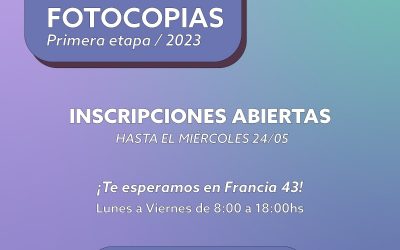 SE LANZÓ UNA NUEVA EDICIÓN DEL PROGRAMA DE BECAS DE FOTOCOPIAS