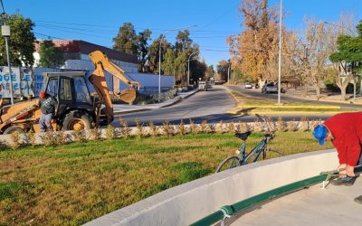 CON LA RENOVACIÓN DE LA FUENTE, AVANZAN LAS OBRAS EN LA ROTONDA DE LA COPA