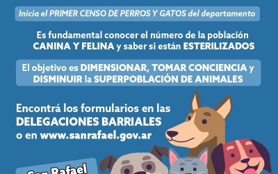 POR PRIMERA VEZ EN SAN RAFAEL SE REALIZARÁ UN CENSO DE PERROS Y GATOS