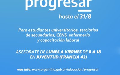 JUVENTUD ASESORA PARA LAS INSCRIPCIONES A LAS BECAS PROGRESAR
