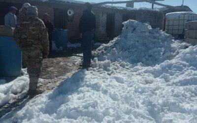 ASÍ CONTINÚA LA ASISTENCIA A PUESTEROS AISLADOS POR LA NIEVE EN EL SECANO SANRAFAELINO