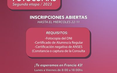 ABRIERON LAS INSCRIPCIONES PARA LA SEGUNDA INSTANCIA DE BECAS DE FOTOCOPIAS
