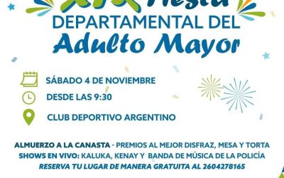 CON UNOS 1000 ASISTENTES SE REALIZARÁ UNA NUEVA EDICIÓN DE LA FIESTA DEL ADULTO MAYOR