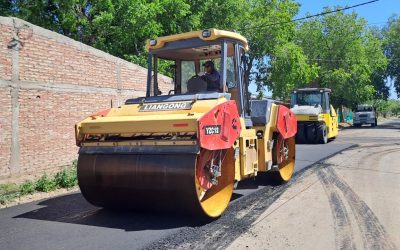 EN SAN RAFAEL LAS OBRAS SIGUEN: CONTINÚA EL ASFALTO EN EL ESTE DE PUEBLO DIAMANTE