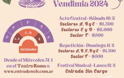 COMIENZA LA VENTA LAS ENTRADAS PARA LA VENDIMIA DE SAN RAFAEL