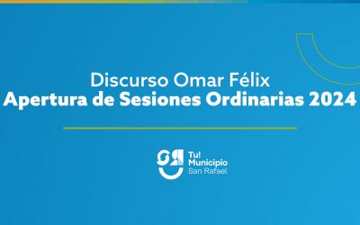 CON SU DISCURSO, OMAR FÉLIX ABRE LAS SESIONES DEL CONCEJO DELIBERANTE
