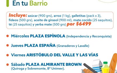DESDE ESTE MIÉRCOLES, LA FERIA FRANCA OFRECE “CANASTA DE ALIMENTOS” POR $6499