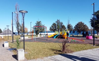 TODO LISTO EN EL NIHUIL PARA LA INAUGURACIÓN DE SU NUEVA PLAZA