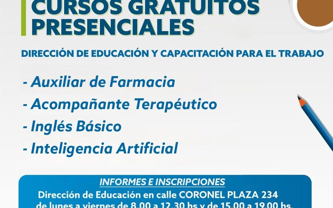 ESTÁN ABIERTAS LAS INSCRIPCIONES PARA LOS CURSOS GRATUITOS DE EDUCACIÓN