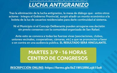 LUCHA ANTIGRANIZO: CÓMO ES LA INSCRIPCIÓN PARA PARTICIPAR DE LA AUDIENCIA PÚBLICA