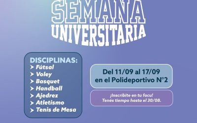 CON MÁS DE 600 COMPETIDORES INICIA UNA NUEVA EDICIÓN DE LA “SEMANA UNIVERSITARIA”