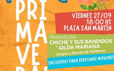SE VIENE UN GRAN FESTEJO PRIMAVERAL PARA PERSONAS MAYORES EN PLAZA SAN MARTÍN