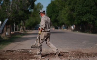 ASÍ AVANZA LA PREVIA DEL ASFALTO EN CALLES DE SALTO DE LAS ROSAS