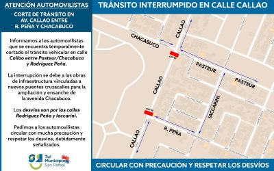 TRANSITO CORTADO EN CALLAO ENTRE CHACABUCO Y RODRÍGUEZ PEÑA