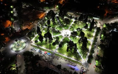 ASÍ LUCE LA NUEVA PLAZA DE VILLA ATUEL DESDE EL AIRE