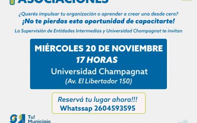 CAPACITARÁN EN EL FORTALECIMIENTO Y CREACIÓN DE NUEVAS ASOCIACIONES CIVILES