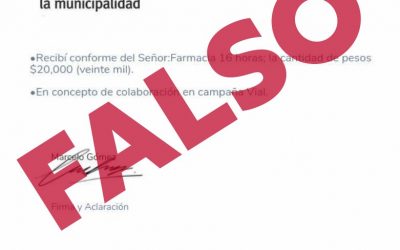 ATENCIÓN: FALSA CAMPAÑA VIAL