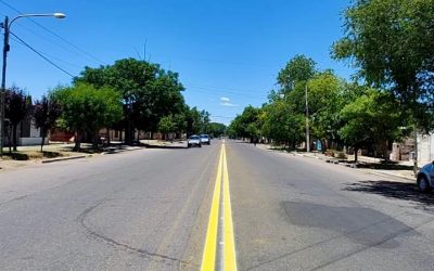 ORDEN VIAL: EL MUNICIPIO DEMARCA AVENIDAS RECIENTEMENTE ASFALTADAS