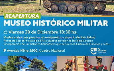 OMAR FÉLIX ENCABEZA ESTA TARDE LA REAPERTURA DEL MUSEO HISTÓRICO MILITAR